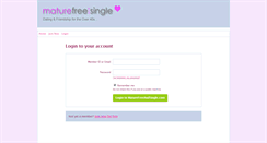 Desktop Screenshot of dating.maturefreeandsingle.com